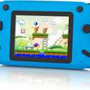 16 Bit Handheld Game for Kids, 3.0'' Large Screen Retro Gaming Player, Preloaded 200 HD Retro Kids Games with 2 Cartridges for Birthday Gift, Video Games for Boys & Girls Aged 4-12(Blue)