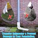 1 Pack Gutter Downspout Extensions for Draining Away Downspout Extender Downspout Diverter, Fits All Standard Downspouts (White, 11"x48")