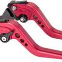 Hopider Short Brake Clutch Levers Compatible with GROM MSX125 2014-2019, CBR250R 2011-2013, CBR300R/CB300F/FA 2014-2019, CB400F/CB400R 2013-2015, CBR500R/CB500F/X 2013-2019, Monkey 125 2018-2019,Red