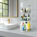 360 Rotating Makeup Organizer, 3 Tier Large Capacity Lazy Susan Bathroom Counter Organizer, Skincare Organizers, Spinning Perfume Organizer & Vanity Organizer Countertop (Classic Grey, 3 Tier)