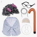 choyaxo Old Lady Costume 100th Day of School Costume Accessories Dress Up