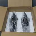 Gothic Crow Lamp with Tealight Candle Holder Resin Raven Decor Statue Gothic Home Decor for Bedroom Unique Goth Gifts Black 2PCS