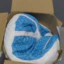 CHxxy Memory Foam Pillows, Cervical Pillow for Neck and Shoulder Pain Relief, Ergonomic Contour Bed Pillow, Soft for Side Sleep Stomach Sleeping and Back Sleeper-Queen Size&Blue