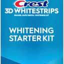 Crest 3D Whitestrips Whitening Starter Kit – Teeth Whitening Kit, 10 Treatments, Each with 1 Upper/1Lower, 6 Strips – Crest 3DWhite Teeth Whitening Strips