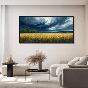yiijeah Abstract Wall Art for Liiving Room Large Framed Artwork for Walls Mud-brown Canvas Decor Prints Pictures Bedroom Office Home Decor 58x29 Inches