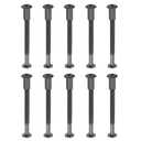 PATIKIL 10 Set Hex Chicago Screws, Metric Hex Drive Socket Cap 6 x 70 mm Bolts and 6 x 15 mm Nuts Binding Screw Posts for Scrapbook Leather Belt Album Furniture Repair, Black