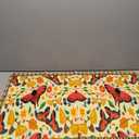 Boho Butterfly Flower Runner Rug 2x3ft,Floral Butterfly Bathroom Washable Rugs,Bohemian Insect Indoor Carpet,Non Slip Kitchen Mats for Floor,Low Pile Carpet Runners for Entrance Bedrooms Laundry Room