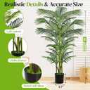 Artificial Palm Tree 6FT, Suntee Faux Plants Indoor and Outdoor 2 Pack, Tall Fake Tree Tropical Areca Floor Plant in Pot for Home Decor Living Room Office Patio Garden