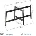 KaKaBB Metal Coffee Table Legs 18 Inch, Heavy Duty Furniture Legs for Office Modern Desks, TV Stands, End Table, DIY Desk Base for Table