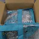 Clear Vinyl Zippered Storage Bags (3-Pack) 40L Sturdy Storage Bags for Sweaters, Blankets, Comforters, Bedding Sets and Much More! (Turquoise, 18x15x9)