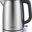 COSORI Electric Kettle, Plastic-Free Interior, 2 Lid Opening Angles, Easy to Clean, Automatic Shut Off & Boil-Dry Protection, Stainless Steel Tea Kettle, Hot Water Boiler & Heater, 1.7L, 1500W