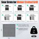 7670 Dual Sided Sear Grate for Weber Genesis 300 2022 SX-325S E-325S EX-325S, Genesis II 300/400 Series, Porcelain-Enameled Cast Iron Replacement Grate for Weber Crafted, Smokefire EX4/EX6 Grill