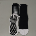 LUX Anti Slip Soccer Socks - Non Slip Sports Grip Pads Socks - Football, Soccer, Basketball, Black