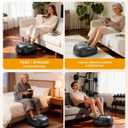 Foot Massager with Heat, Shiatsu Foot Massager with Remote, Electric Feet Massage Machine for Neuropathy,Plantar Fasciitis, Circulation, FSA Eligible HSA Store Eligible Massager (Black,Corded)