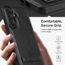 Designed for Samsung Galaxy S26 Plus Leather Case with Stand, Protection Slim Adjustable Kickstand Phone Cover Compatible with Samsung Galaxy S26 Plus (Black)