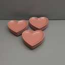 Meanplan 12 pcs Heart Shaped Plates Ceramic Salad 6.9 Inches Ceramic Graduation Plates Dinner Heart Shaped Serving Dish Dessert Elegant for Kitchen Steak Snacks(Pink)