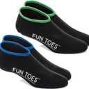 FUN TOES 2.5mm Neoprene Fin Socks for Water Sports Snorkeling, Scuba Diving, Paddling, Boarding, Jetskiing 2 Pairs (L)