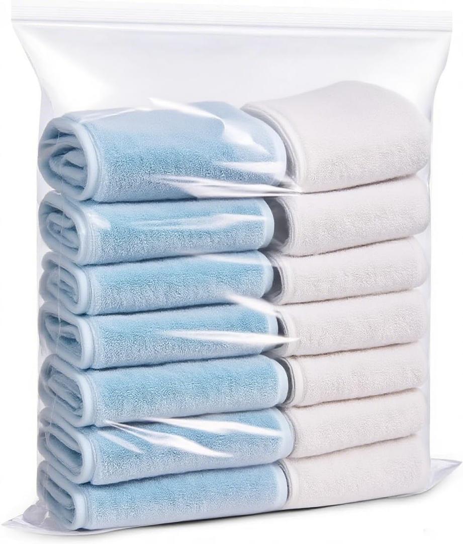 Extra Large Plastic Storage Bags With Zipper 18x24 Inch 5 Gallon Large Zipper Bags Great for Blankets, Seasonal Clothes, Storage, Moving, Travel and More, BPA-Free, 2-mil Thick (10 pack)