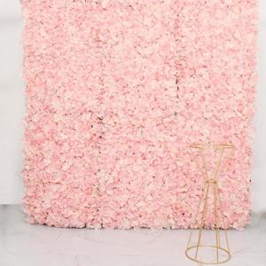 Efavormart 4 PCS Blush Silk Hydrangea Flower Mat Wall Wedding Event Decor for DIY Centerpieces Arrangements Party Home Decorations