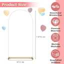 7.2FT Wedding Arch Backdrop Cover, White Spandex Arch Covers Stretchy Backdrop for Wedding, Birthday, Party, Baby Shower, Ceremony Banquet Decoration