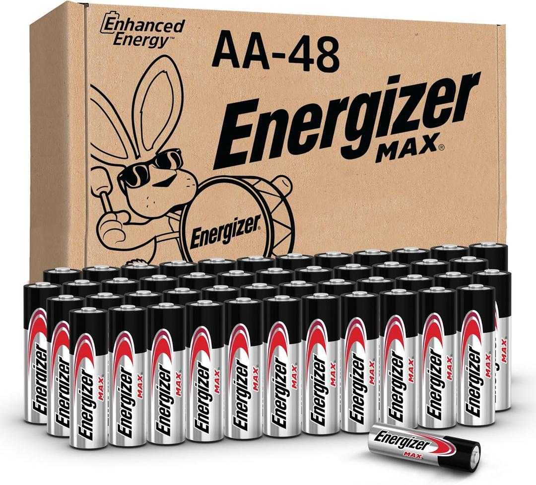 Energizer MAX AA Batteries (48 Pack), Double A Alkaline Batteries