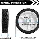 105-1814 Front Wheels for Toro Mower - 8" Drive Wheel Assembly Replaces Toro 14424 Front/Rear Wheel - Set of 2