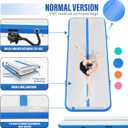 IBATMS Air Tumbling Mat Tumble Track, 4/8inches Inflatable Gymnastics Air Mat for Home Use/Training/Cheerleading/Yoga/Water with Air Pump