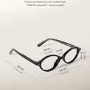 TIJN Olisa Blue Light Blocking Glasses for Women Men,Retro Oval Frame Bluelight Eyeglasses for Gaming/Computer/Screen (03. Jet Black)