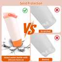 2 x 2PCS Silicone Boots for Owala FreeSip Sway 30oz, 40oz, and FreeSip Tumbler 40oz Bottles, Anti-Slip Protective Sleeve, Enhances Stability & Prevents Scratches, Orange (Orange)