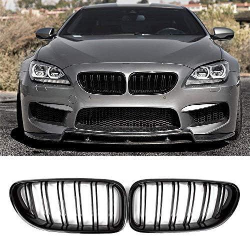 Front Grille, Kidney Grill Replacement for BMW 2012-2017 6 Series F06 F12 F13 (ABS, Gloss Black)