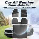 Sunsdrew Floor Mats Set for 2023-2026 Mazda CX-50 (Not for Hybrid), All Weather Floor Liners & Rear Cargo Trunk Mat for CX50 Accessories TPE Rubber Raised Edge, 4PCS