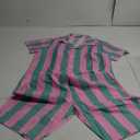Stripe Sport Suit for Kids, Halloween, Boys Cosplay 2023 Dolls, Movies, 80s 90s Workout Costume Outfit, 2 PCS Fashion Stripe Sport Suit Short Sets Shirt and Shorts for Boys (Size 160)