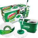 Libman Tornado Spin Mop System with 2 Refill Heads, Microfiber Spinning Mop and Bucket with Wringer Set for Home, Floor Cleaning of Hard-Wood, Laminate, Tile, All Surface Cleaner, 3 Total Mop Heads