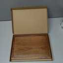 PATIKIL Wood Serving Tray 30x20cm/12x8 Inch Outer Base, Rectangular Decorative Platter for Home Decor Kitchen Table Candle Holder, Brown