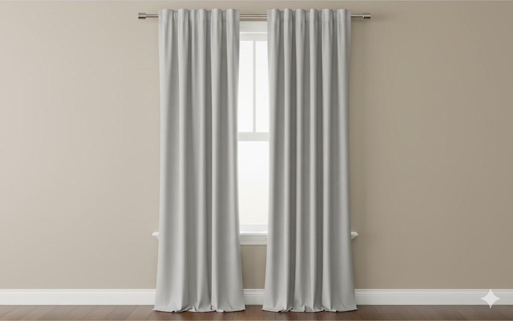  Elegant Home Fashions EHF Window Panel Blackout Curtain, Cloud Grey