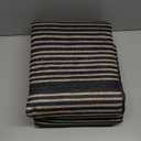 Lahome Striped Easy Jute Washable Rug, 3x5 Outdoor Patio Entryway Rug Indoor Outdoor Carpet for Living Room, Farmhouse Neutral Non Slip Black Carpet for Backyard Bedroom Kitchen