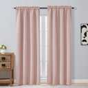 OVZME Blush Pink Blackout Curtains 84 Inches Long 2 Panels Set, Solid Thermal Insulated Soft Blackout Curtains for Bedroom, Dual Rod Pocket Window Treatments Drapes for Living Room, 2x50Wx84L Inches