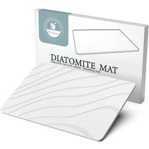 LOFTER Stone Bath Mat, Diatomaceous Earth Shower Mat Nonslip Super Absorbent Quick Drying Bathroom Floor Mat, Natural Bathroom Mat Stone Easy to Clean (23.7 x 15 .5inch)