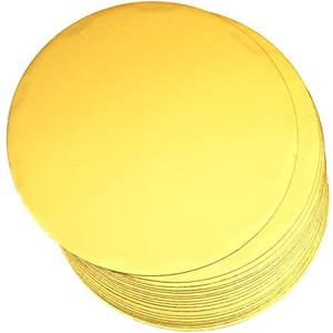qiqee 12 Inch Gold Cake Boards Round  Circles Rounds Base Food-Grade Cardboard Cake Plate（Thinner But Stronger）