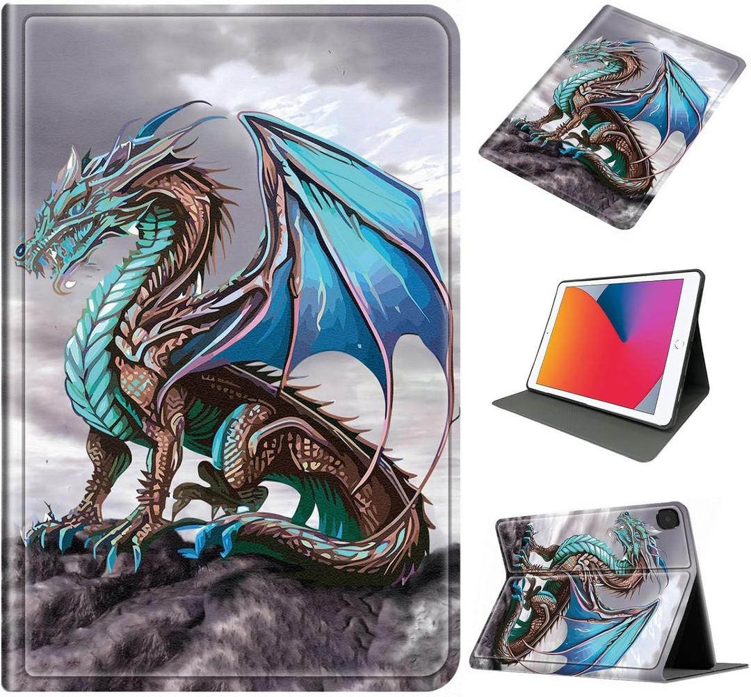 Case for Samsung Galaxy Tab S5e 10.5 Inch 2019 (SM-T720/T725), Slim PU Leather Folio Stand Cover with Auto Sleep/Wake, Shockproof Protective Shell for Galaxy Tab S5e Tablet, Cool Dragon