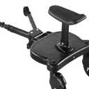 Universal Stroller Board with Detachable Seat, 2in1 Sit and Stand Stroller Glider Board for Most Strollers, Holds Children Up to 55 LBs Stroller Standing Board