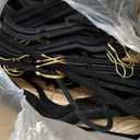 MIZGI Black Velvet Hangers 60 Pack,Premium Gold Clothes Hangers Non-Slip Felt Hangers,Sturdy Black Heavy Duty Coat Durable Suit Hanger for Space Saving, No Flocked Marks