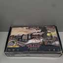 Christmas Electric Remote Control Train Set with Smoke, Lights, Sound, Locomotive Train Model with Track, Remote Carriage, USB Rechargeable, Gifts for Train Lovers (Black)