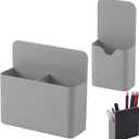 KITANIS Magnetic Pen Holder,2 Pack Magnetic Dry Erase Marker Holder with Generous Compartments,Strong Magnet Storage Marker Pen Pencil Organizer for Refrigerator,Whiteboard,Locker Accessories