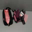 5 in 1 Automatic Rotating Curling Iron Set, CrazyMar Curling Wand Set - 5 Barrels (3/4,1,1/4 Inch) Dual Voltage Curling Wand for Professional Hair Styling, Travel, Ceramic Coating, Women Gifts (Pink)