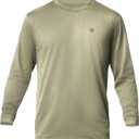 Mens Dry-Fit UPF 50+ Sun Shirt, Fishing Shirts for Men Long Sleeve, SPF Shirts for Men, Men's Rash Guard Shirts (Green, S)
