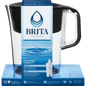 BRITA WATER PITCHER 10 CUP BLACK