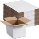 40 Pack Small Shipping Boxes 8x6x6 Inches, White Corrugated Cardboard Mailing Boxes for Shipping Packing Small Business