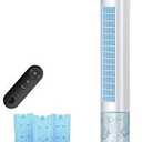 Evaporative Air Cooler, 35" Windowless Air Conditioner Portable w/3 Speeds, 25ft Remote, Smart Timer & Water Tank, Portable Air Conditioners No Windows Needed, 90°Oscillating AC Unit for Room