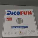 Midcard 10 Pieces Peel and Stick Backsplash PVC Wall Tile,for Kitchen Backsplash,Bathroom,Fireplace,Laundry (Trapezoidal Distressed Silvery Moon)